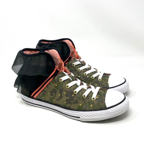 Converse Chuck TAS Party Hi Green Canvas Sneakers Women's Size 8 659994C - Picture 7 of 9
